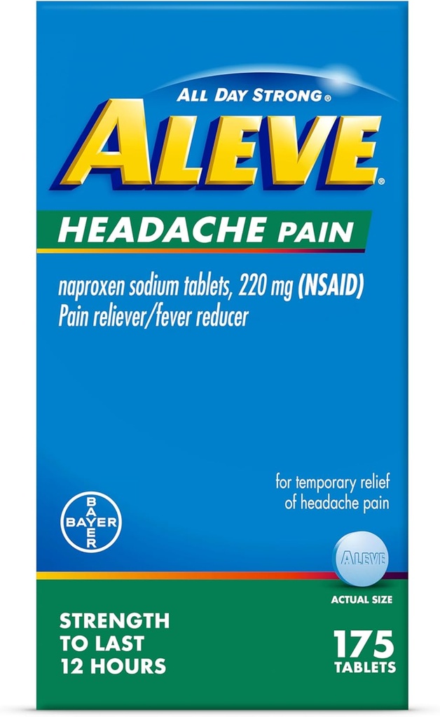 頭痛の痛みの回復剤及び熱心な減力剤のタブレット、頭痛のためのNaproxenナトリウム、大人のための痛みの薬、頭痛の痛みの軽減の丸薬、175の計算