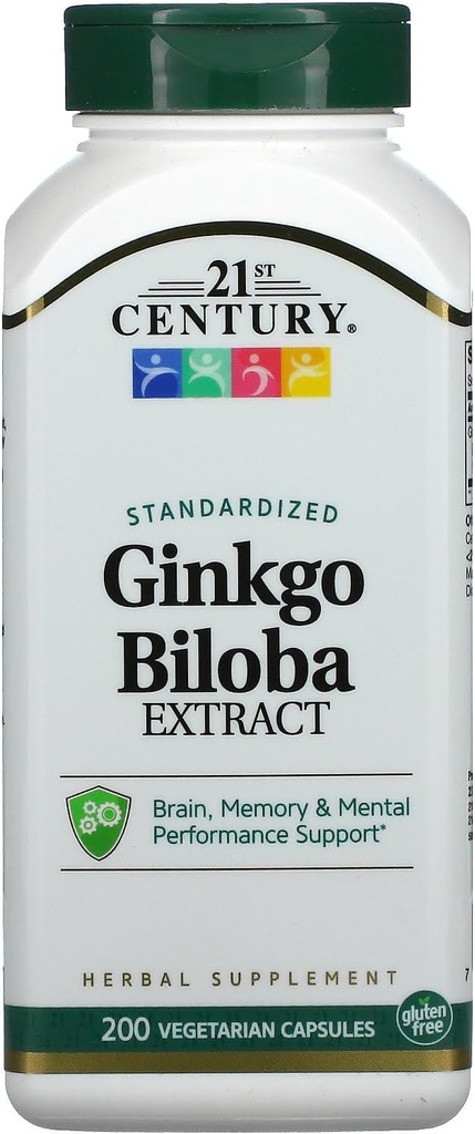 21st 世紀の Ginkgo の Biloba のエキス ベジカプル、200 カウント (21687)