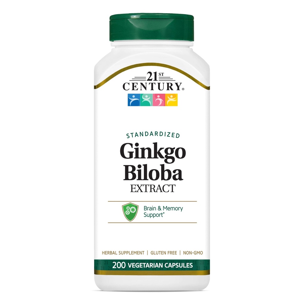 21st 世紀の Ginkgo の Biloba のエキス ベジカプル、200 カウント (21687)