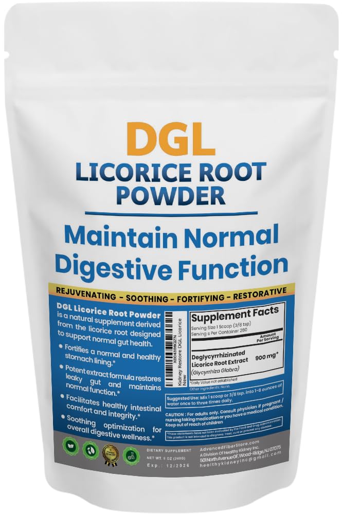 DGL Licoriceの補足:Digestiveの健康、Gutのライニング サポート、ウェルネスのためのDGLの粉、Licoriceの根のエキスの粉、140のサーブを支えて下さい。