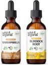 ワイルド&オーガニックサルサパリヤ チンチュール 2 fl oz & Burdock Root Tincture 2 fl oz