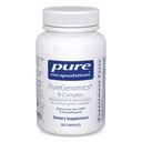 純粋なカプセル化PureGenomics Bコンプレックス - 遺伝子発現、細胞機能、ホルモンの生産およびエネルギー代謝* - ビタミンB12&B6-120カプセル付き