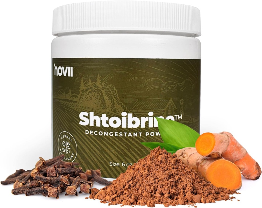 鼻の救助のためのNovaiiのShtoibrineのDecongestantの粉- 100%の自然な草のSinusのDecongestant- Congestion及びMucusの救助Kosherの証明された箱のDecongestant - 6oz