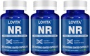 Lovita NR (ニコチンアミドリボシド) 350 mg, トランスレスベラトロールとベタインのNADサプリメント, NADプラスレベルを促進します, 健康な老化, 30 ビーガンエンティックコーティングカプセル (パック 3)