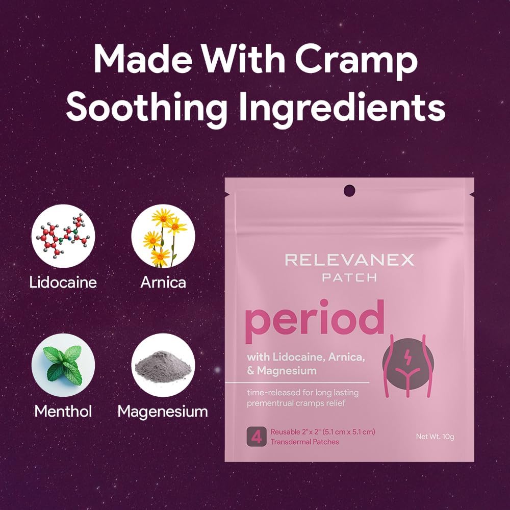 Relevenex Transdermal パッチ のための 女性 – 月経サイクル 快適性とサポート – 穏やかな & 便利な – 毎日のイーズのために設計