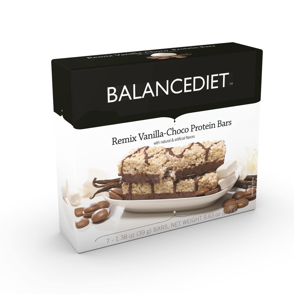 BalanceDietTM | タンパク質バー | タンパク質の15g | 低炭水化物 | 7バーボックス(リミックスバニラチョコレート)