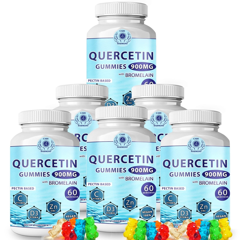 Quercetin のグミー - Bromelain のビタミン C + 亜鉛ビタミン D3 の Quercetin - Chewable Quercetin 900mg の補足-子供および大人のためのケルセチン (6)
