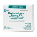 Globe(箱25のHydrocortisone 1%の最高の強さのクリーム、(0.9gのパケット)赤み、膨張、かゆみ、発疹、虫の咬傷、Eczema、多くのための反取入口のクリーム