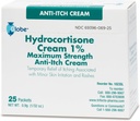 Globe(箱25のHydrocortisone 1%の最高の強さのクリーム、(0.9gのパケット)赤み、膨張、かゆみ、発疹、虫の咬傷、Eczema、多くのための反取入口のクリーム