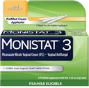 女性のためのMonistat 3日のイースト感染症の処置、3 Miconazoleの事前塗られたクリームのアプリケーター、1のパック