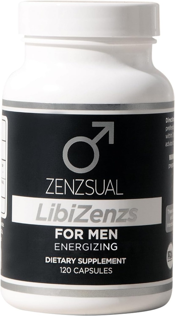 ZENZSUAL LibiZenzs男性 - ジンセン、マカルート、アシュワガンダと天然の栄養補助食品ブレンド - テストステロンレベルを増加 - グルテンフリー(120カプセル)