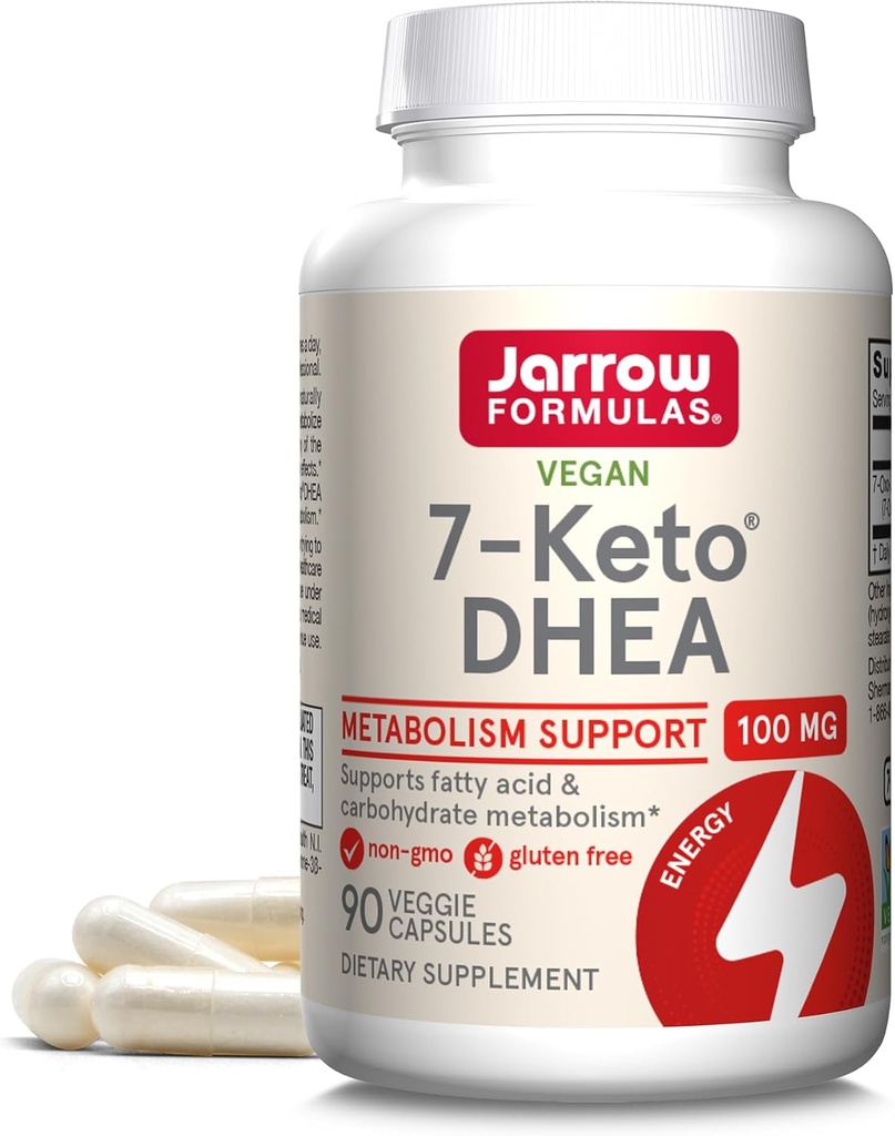 Jarrowフォーミュラ7-Keto DHEA 100mg - 最大90サービング(野菜キャップ)サプリメント - 炭水化物代謝サポート - 非GMO - グルテンフリー - ビーガン