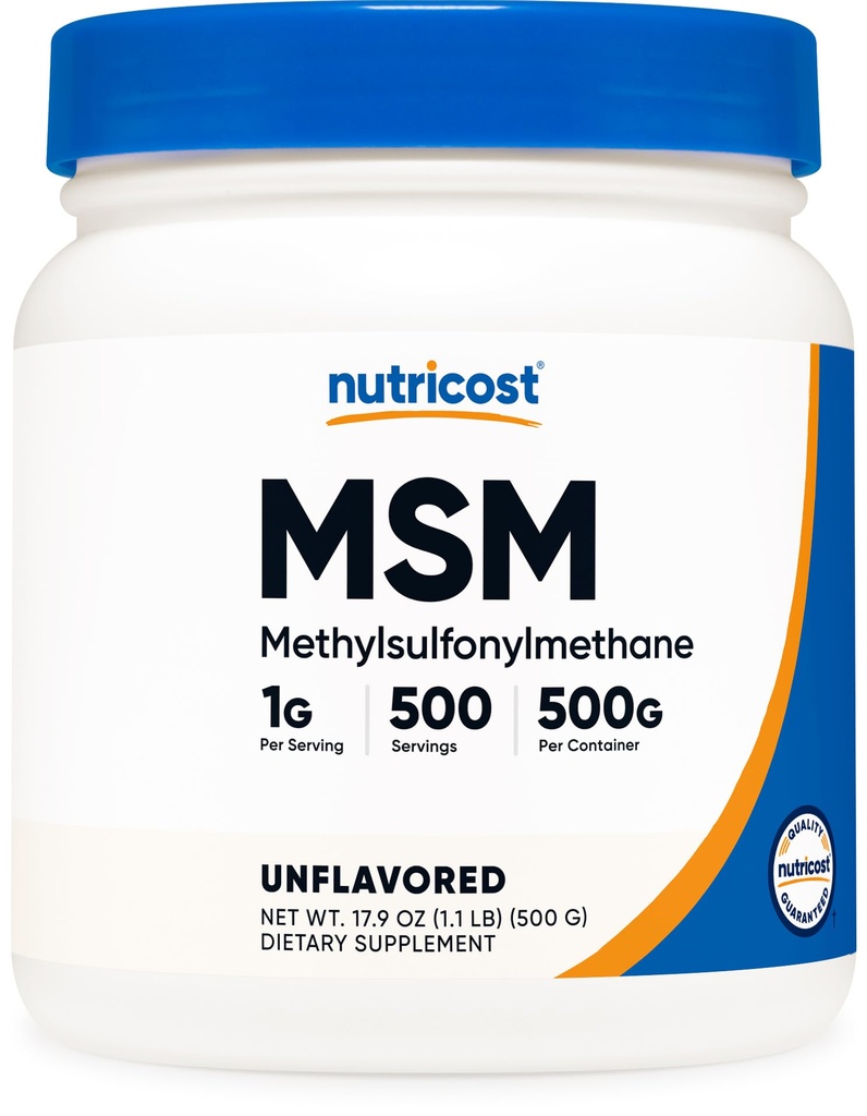 Nutricostの純粋なMSMの粉500グラム(Methylsulfonylmethane)