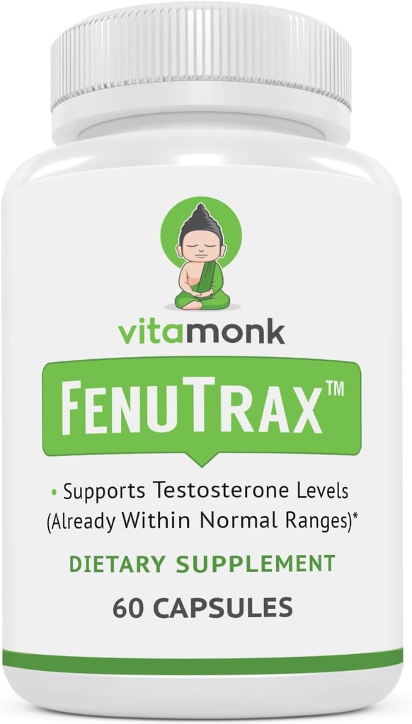 VitaMonk FenuTraxTM Fenugreekエキスの強力な50% Fenugreek種子エキスは、Femanusideのために標準化 - 高Furostanol GlycosideとSaponin含有量は、Testofenと比較して - 60カプセル