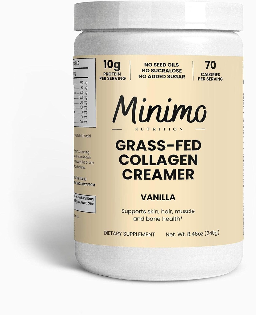 草フィードコラーゲンクリーム、バニラ、草フィードコラーゲン10g、種子油または砂糖 - 髪、皮膚、爪、およびジョイントサポート、8.5オンス。