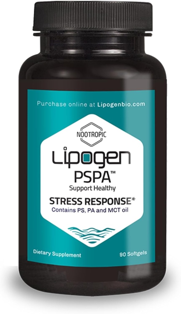 PSPA Stress Relief Supplement and Cortisol Manager | Keeps You Calm and Relaxed | Support Immune System | Phosphatidylserine, Phosphatidic Acid: 90 softgels, 30 Days Supply