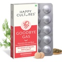 ハッピーカルチャー グッドビーガス、消化器の健康、塩ビおよびシメチコン50mg - 30のChewablesと消化不良のためのChewableガス救助のカプセル