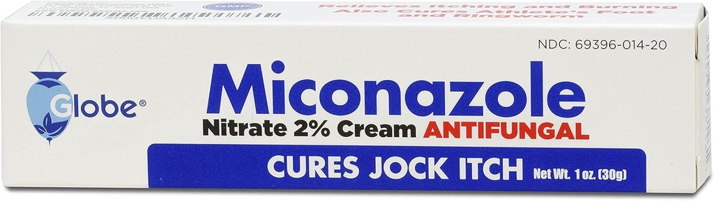 Globe Miconazole Nitrate 2%のAntifungalのクリーム1のozのカーブのほとんどの選手のフィート、JockのItch、Ringwormおよび多く。 一流の名前のブランドと比較して下さい