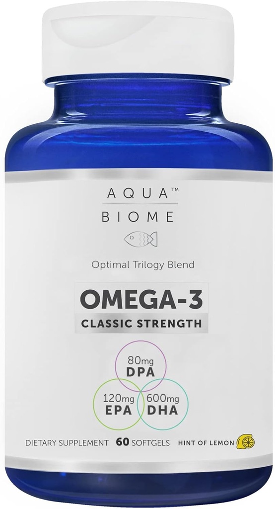Enzymedicaの高い効力の魚油、EPA DHA Omega 3の補足1か月の供給 有機性魚油のバープレスオメガ3脂肪酸はオメガ3の魚油、60のSoftgelsを補います