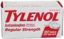 TylenolのRegの強さ100'Sのサイズ100ct Tylenol 325のMgの規則的な強さの苦痛Reliever