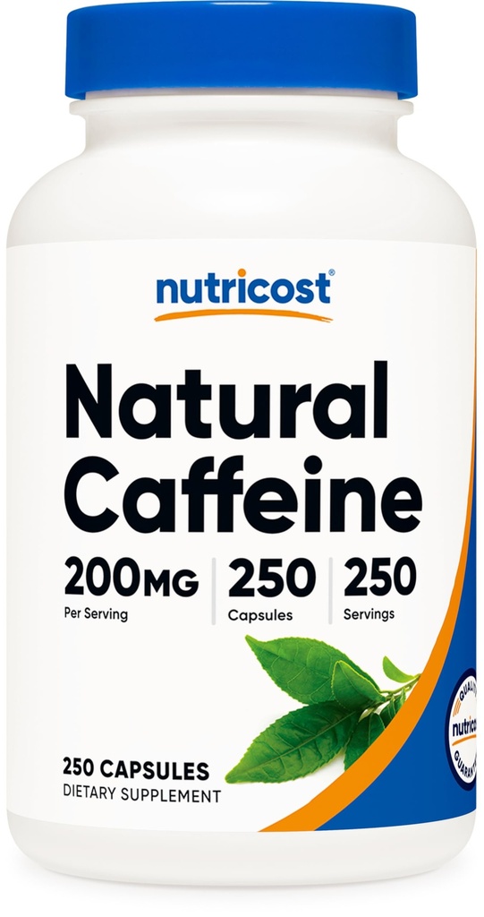Nutricostナチュラルカフェイン200mg、250ベジタリアンカプセル - グルテンフリー、非GMO