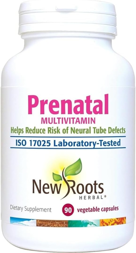 New Roots | Prenatal Vitamins and Minerals for Women with Folate & Iron, Calcium, and more| Complete Multivitamin with 23 Essential Supplements – All Stages Pregnancy Support & Postnatal (90 Capsules)