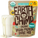 EarthChimpオーガニックビーガンプロテインパウダー - プロバイオティクス付き - 非GMO、酪農場無料、非乳製品、女性と男性のための植物ベースのプロテインパウダー、グルテンフリー - 52 サービング 64 Oz(プライン&Unsweetened)スコップなし