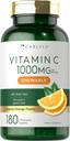 Carlyle Vitamin C Chewables | 1000mg | 180 Tablets | Vegetarian, Non-GMO, Gluten Free Supplement
