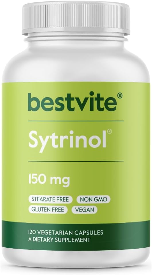 BESTVITE Sytrinol 150mg (120 ベジタリアンカプセル) - 天然シトラスとパーム果実エキスの特許取得済みのブレンド - 無菌 - ビーガン - 非GMO - グルテンフリー