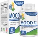 Mood-XL: 30 日 Mood サポート サプリメント (オールイン 1 ブレンド) 13 有効成分 | ヘルシーな気分サプリメント & ビタミン | 1-Month Supply | 60 カプセル
