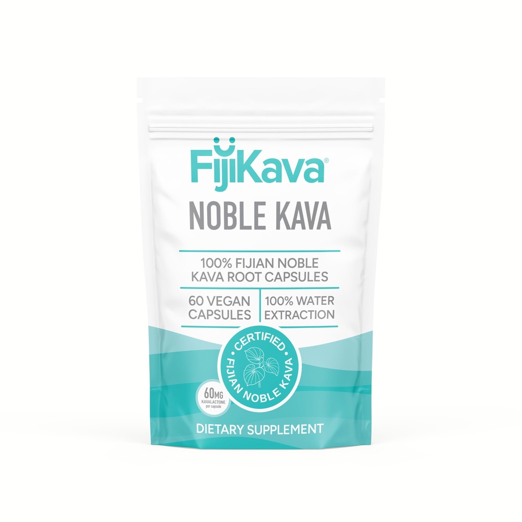 フィジーカバの貴族のカバのカプセル、サービングごとの600mg Kavalactones、自然な弛緩及び睡眠サポート補足、ビーガン及び非GMO、60カウント、カルム及び圧力救助のための優れたパイパーのMethysticumのエキス