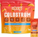 Moogi™ Premium Colostrum Powder with DE111® Probiotic | Peach Mango, 30 Stick Pack | Bovine Colostrum Powder for Women & Men | Grass Fed Colostrum Supplement for Gut Health, Immunity, Skin & Hair