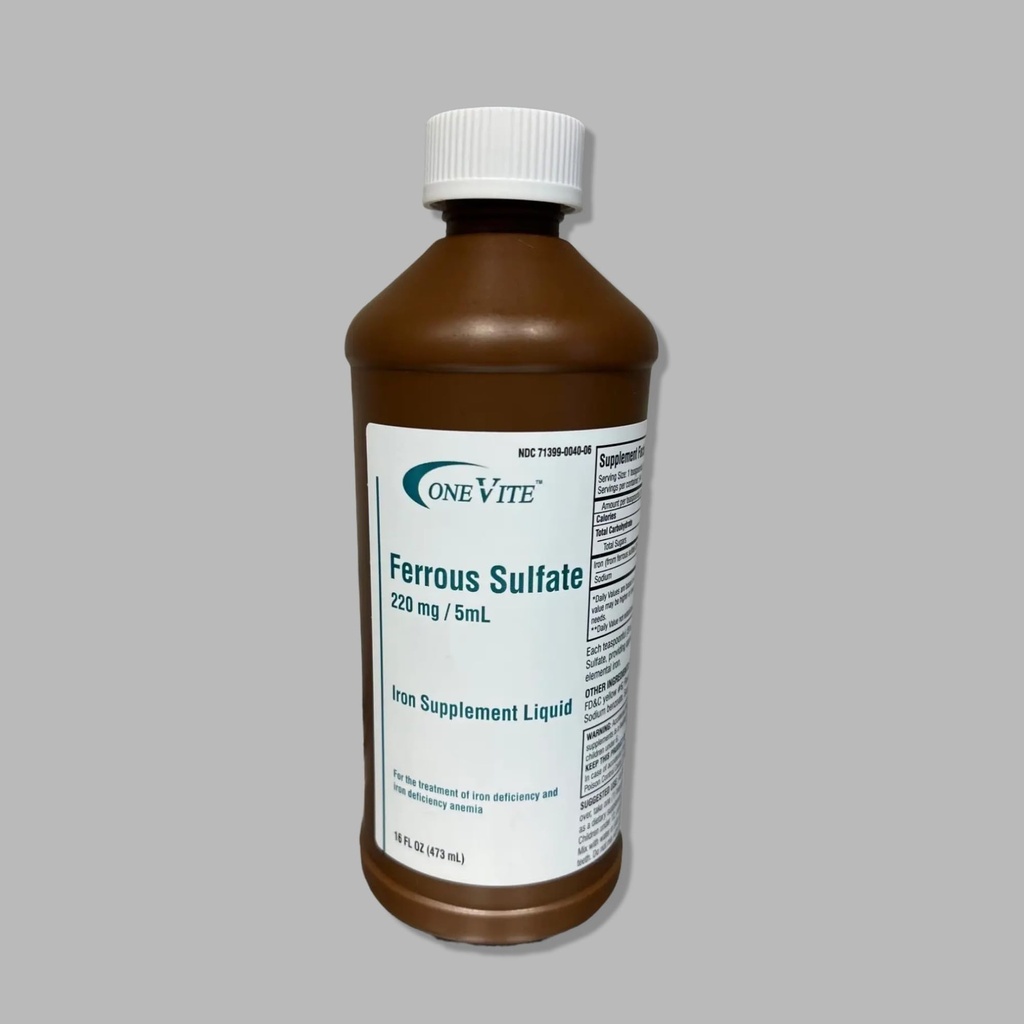 鉄硫酸塩220mg/5ml | 鉄の補足の液体、16の小麦粉のOz (1のパック)