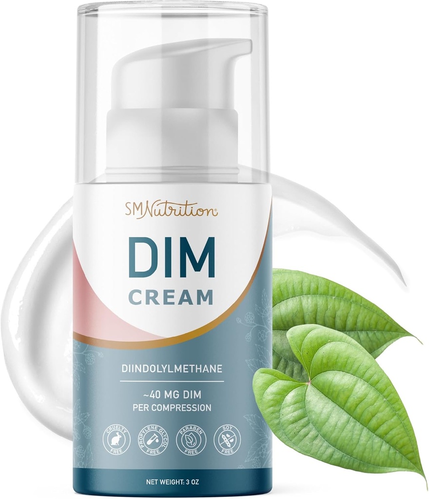 DIMクリームサプリメント | 女性のためのホルモンバランスクリーム | Diindolylmethane サポート エストロゲンバランス & 男性更年期障害、ホルモンのアクネ及び熱いフラッシュのための救助 | サービングごとの~40mg | 大豆フリー