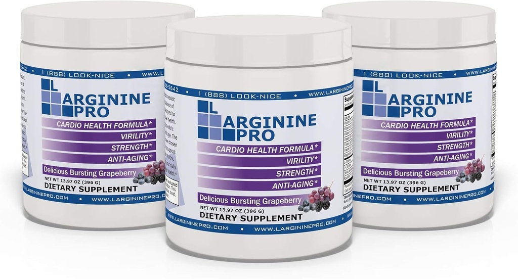 L-ARGININE PRO | 5,500mg L-アルギニンプラスL-Citrulline 1,100mgグレープパウダードリンクミックス より窒素酸化物産物産出のためのサプリメント