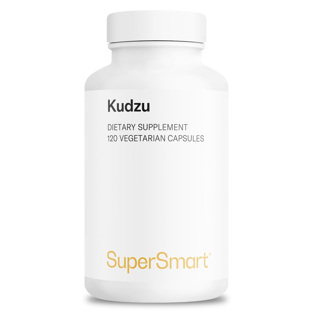 Supersmart - Kudzu Extract 500mgフルスペクトラム - 強力なハーブエキス抗酸化剤  非GMO&グルテンフリー - 120ベジタリアンカプセル