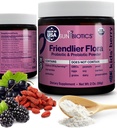 SUNBIOTICSのFriendlier Flora - キッズプレバイオティクスとプロバイオティックパウダーサプリメント、5つのビリオンCFUとグッドグットフローラ、免疫システム、バランスマイクロバイオム - ベリー、2 Ounce