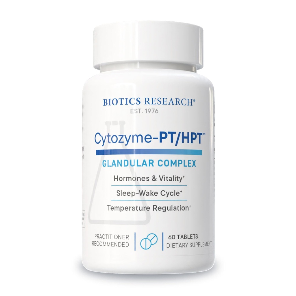 バイオティクス研究 Cytozyme PT HPTラムPituitary/Hypothalamus Complex、Pituitary GlandとHypothalamus、Adrenal Health、Brain Boost 60錠のサポート機能