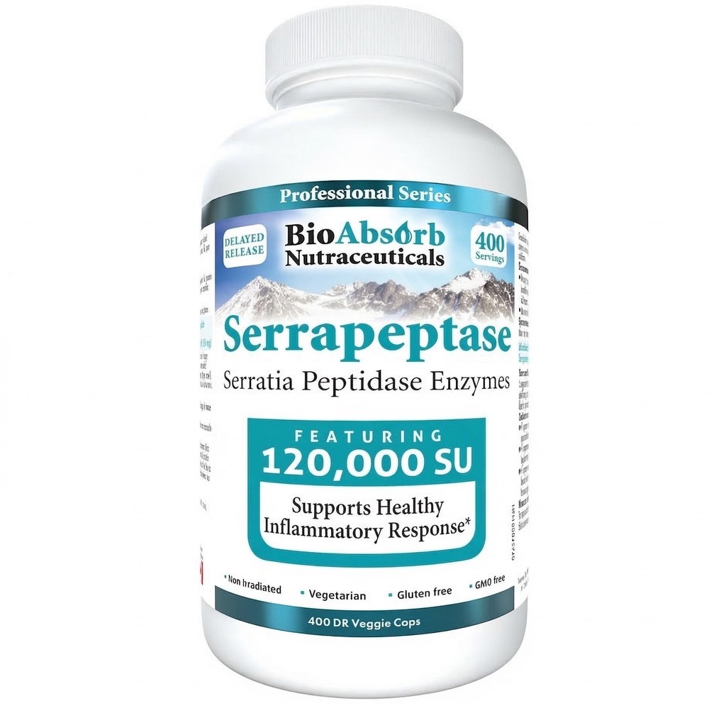 BioAbsorbのSerrapeptaseの補足120000 SPUの高い効力、遅れた解放