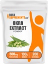 BulkSupplements.comオクラエキスパウダー - オクラサプリメント、繊維のソース、ハーブサプリメント - ビーガン&グルテンフリー、給餌ごとの500mg、100g(3.5オンス)(パッケージ1)