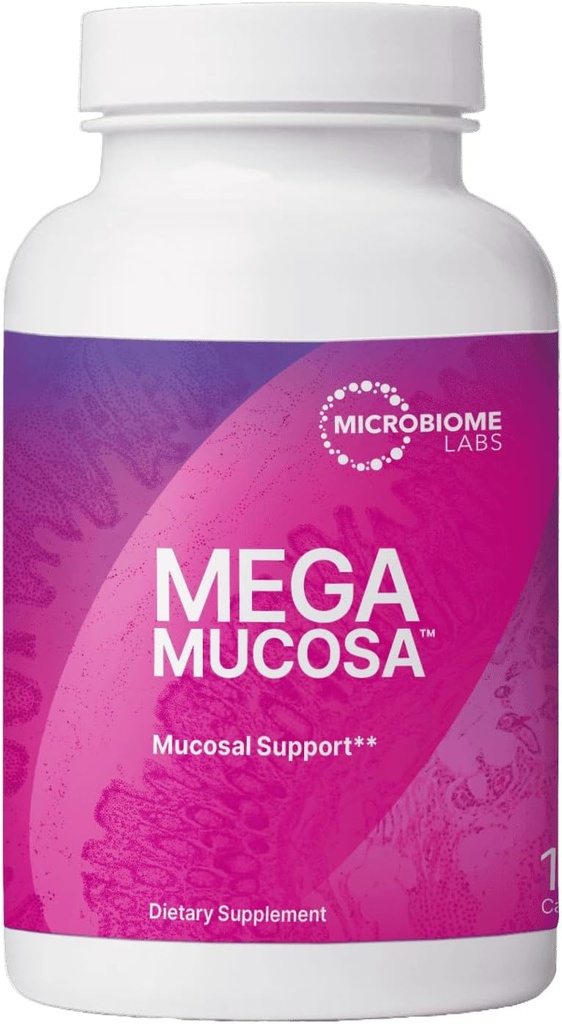 Microbiome Labs MegaMucosa - 乳フリー免疫グロブリンとアミノ酸サプリメント - グット健康 + 女性と男性のための免疫サポート - 完全な粘膜サポート(180カプセル)