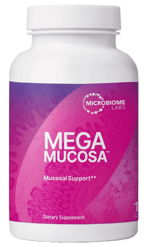 Microbiome Labs MegaMucosa - 乳フリー免疫グロブリンとアミノ酸サプリメント - グット健康 + 女性と男性のための免疫サポート - 完全な粘膜サポート(180カプセル)