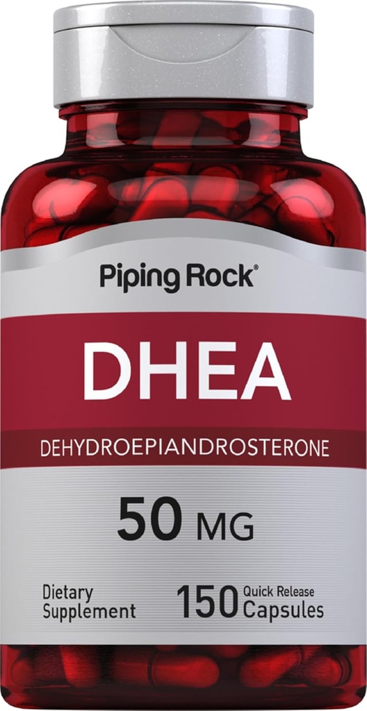 Piping Rock DHEA 50 mg | 150 Capsules | for Men and Women | Dehydroepiandrosterone Supplement | Non-GMO, Gluten Free