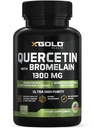 Quercetin + Bromelain 1,300mg - Quercetin:95% - Bromelain 2,400 GDU/g - 米国製 | 120 キャップ