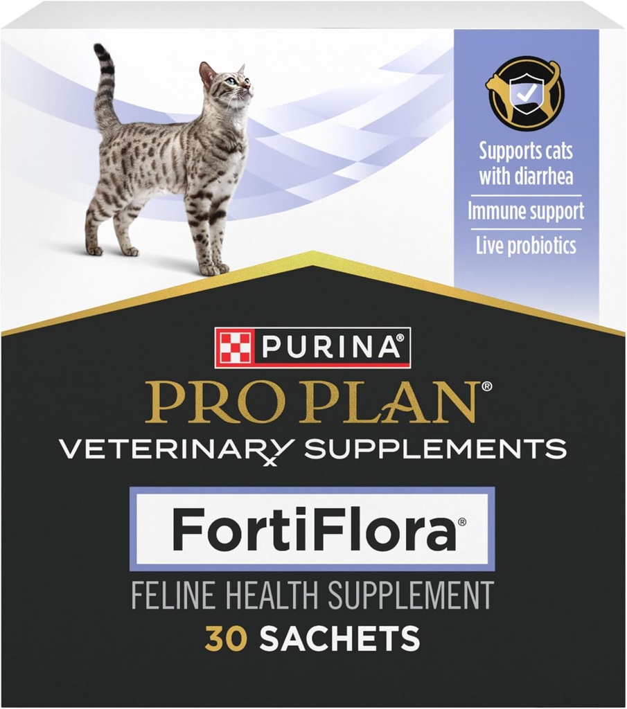 Purina Pro Planの獣医は、Diarrhea Catのサプリメントで猫のためのFortiFlora Probioticsを補います