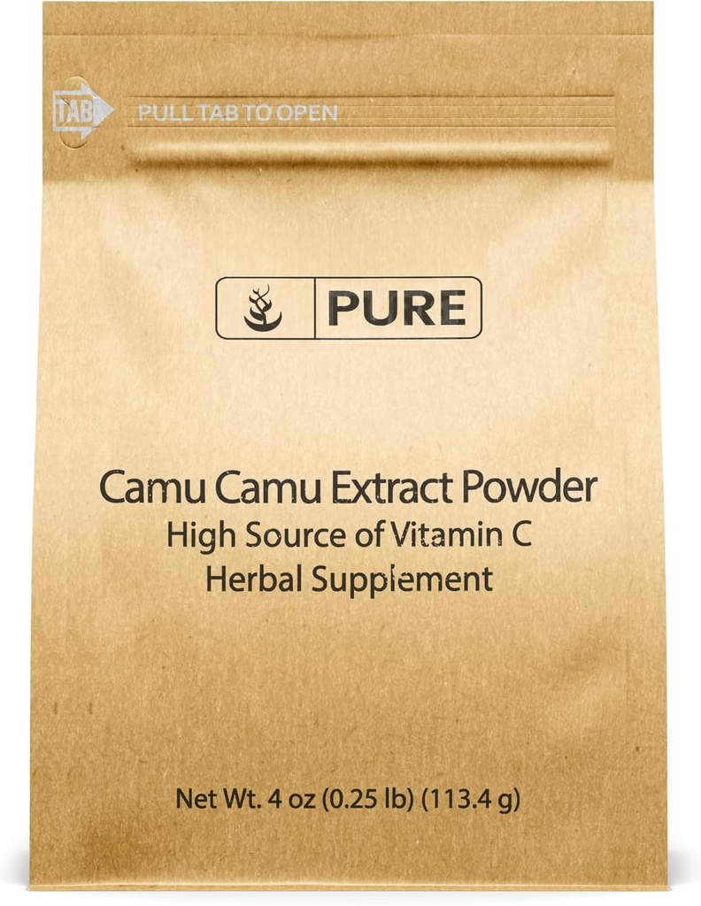 PURE ORIGINAL INGREDIENTS Camu (4oz) ビタミンC、ブラジルのスーパーフード、Lab-Verified、非GMO