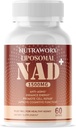 Nutraworx Liposomal NAD+ - Supplement with TMG for Daily Wellness - 60 Softgels