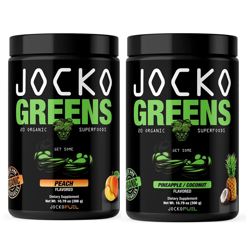 Jocko の燃料の緑の粉の束-健康な緑のジュースのための緑及びスーパーフードの粉-Spirulina、Chlorella、消化器系酵素、及びプロバイオティクスと友好的な Keto - 60 のサービング
