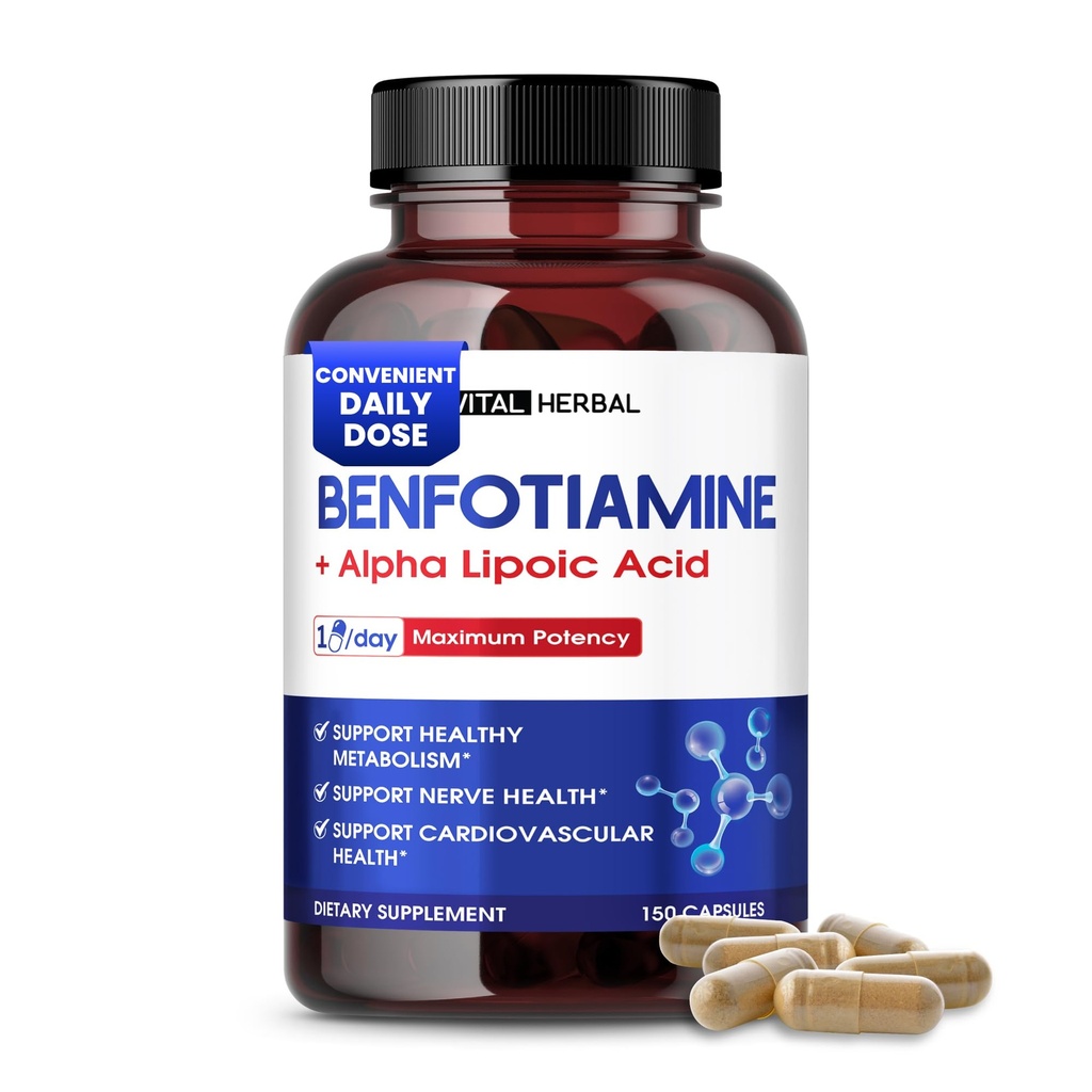 アルファリポ酸のVITALのHERBAL Liposomal Benfotiamine - 最高の効力サポート健康なMetabolism - 米国製