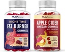 MAV NUTRITIONナイトタイムファットバーナーグミーとApple Cider Vinegar Gummies | Nighttime、Metabolism Boost&重量管理ガミーバンドル | 30 各々のサービング